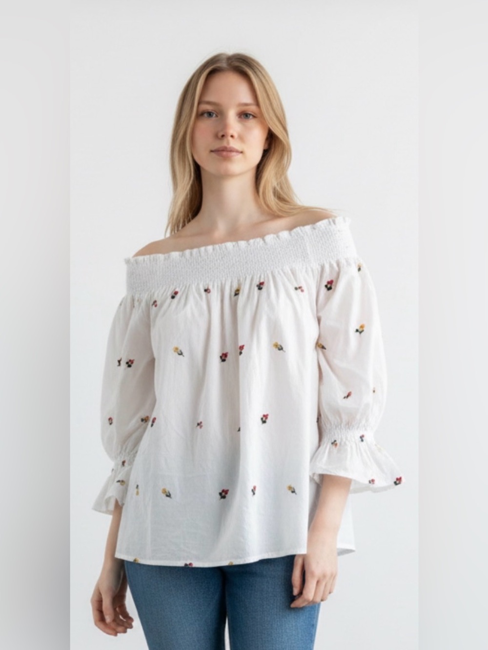 Jennifer & Grace White Floral Top